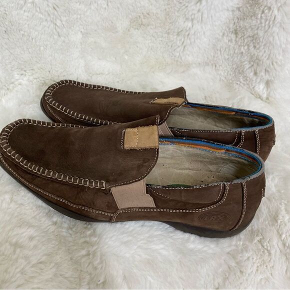 LRX brown leather comfort loafers shoes 8 main image 10